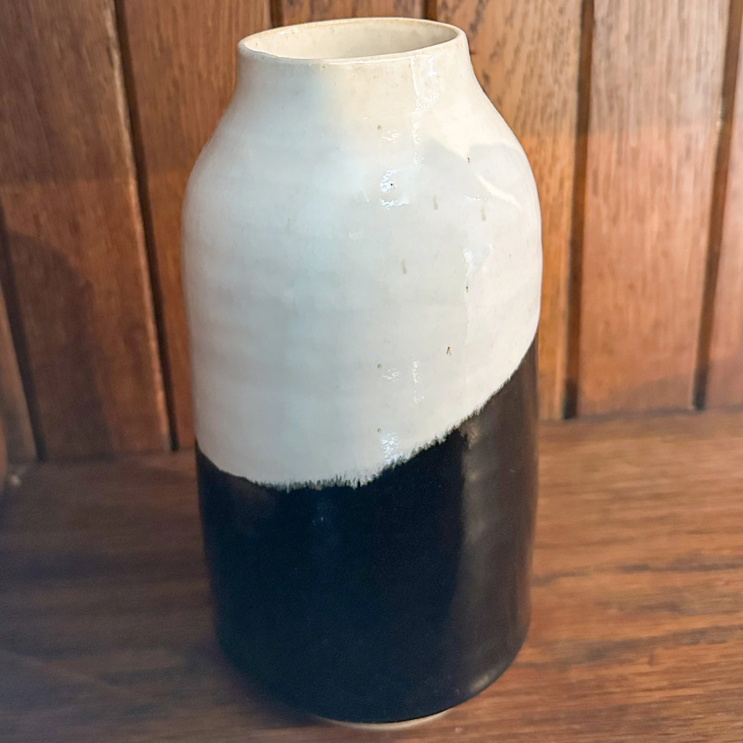 Black & White Color Block Vase