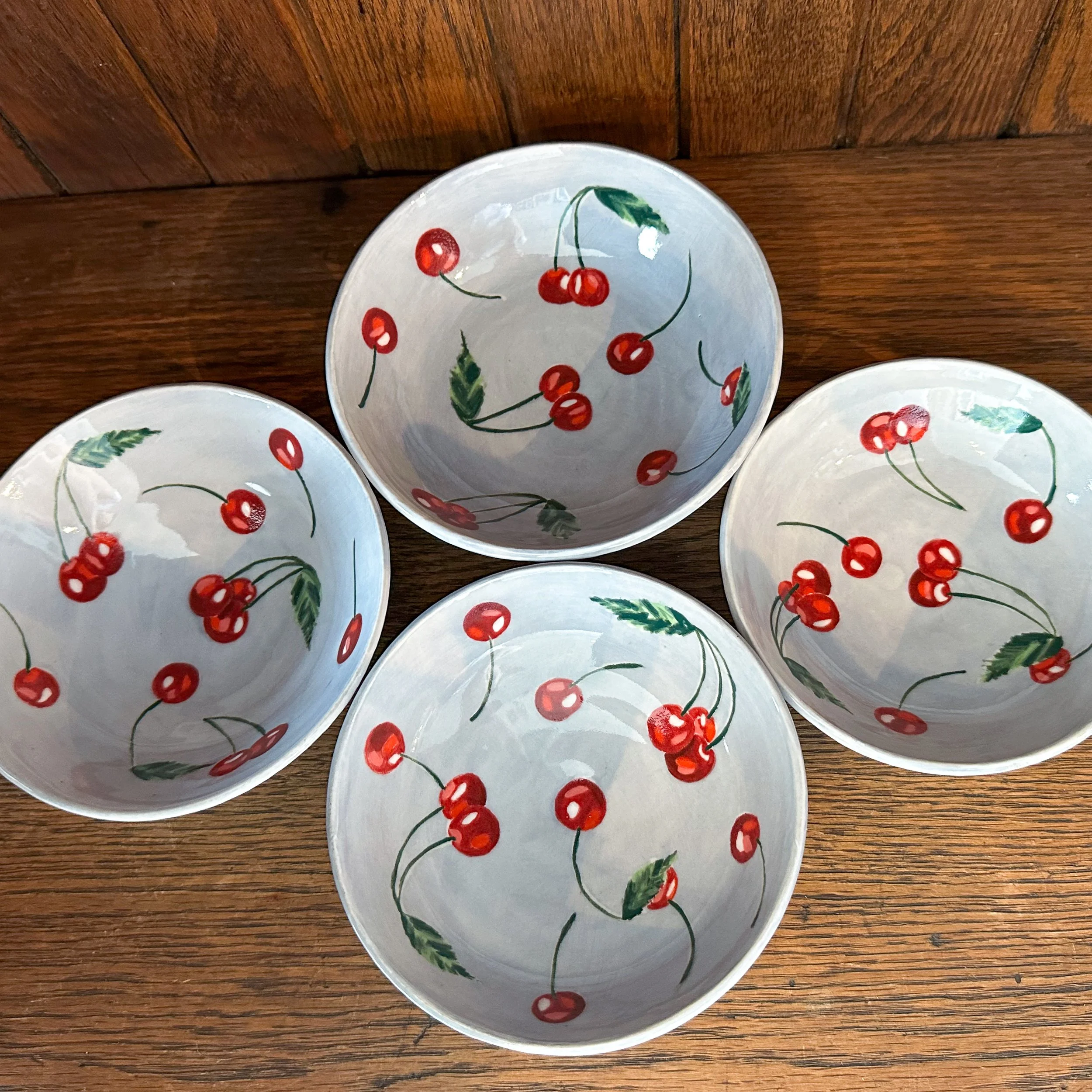 Hand Painted Cherry Bowls