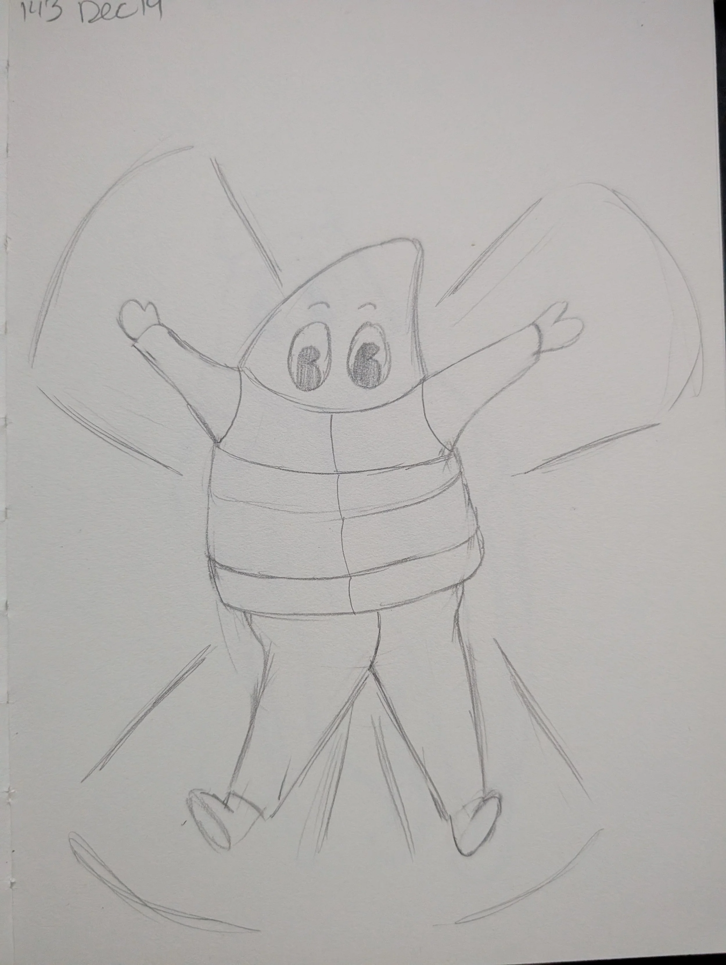 12/19/2025 Mango boy snow angel!