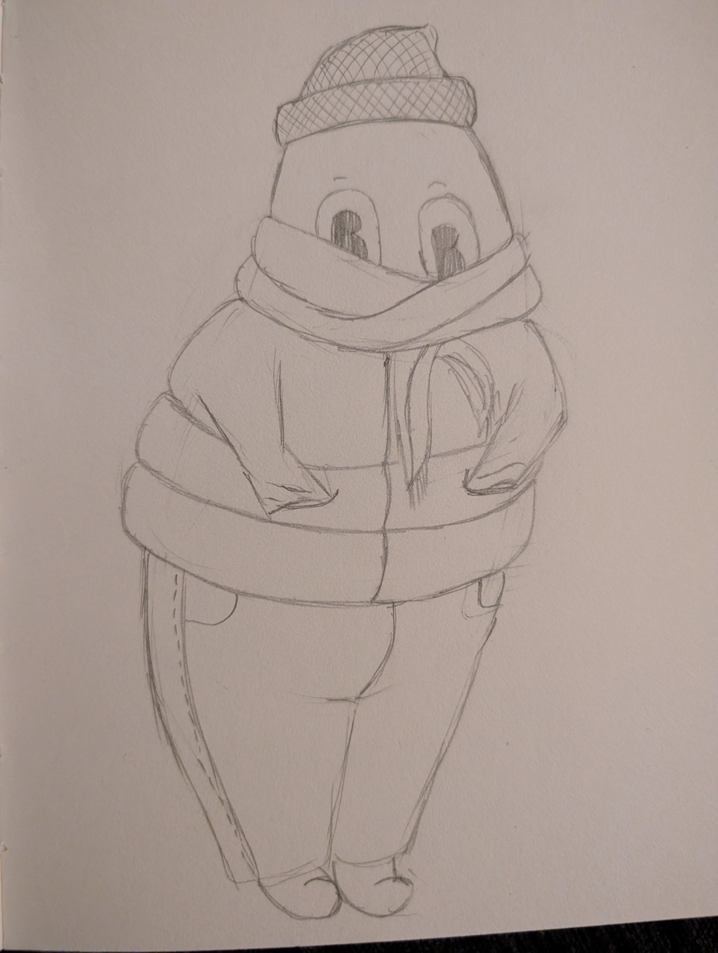 11/22/2025 He's puffy and he's cozy and he's...maybe too bundled up, he'll let you know