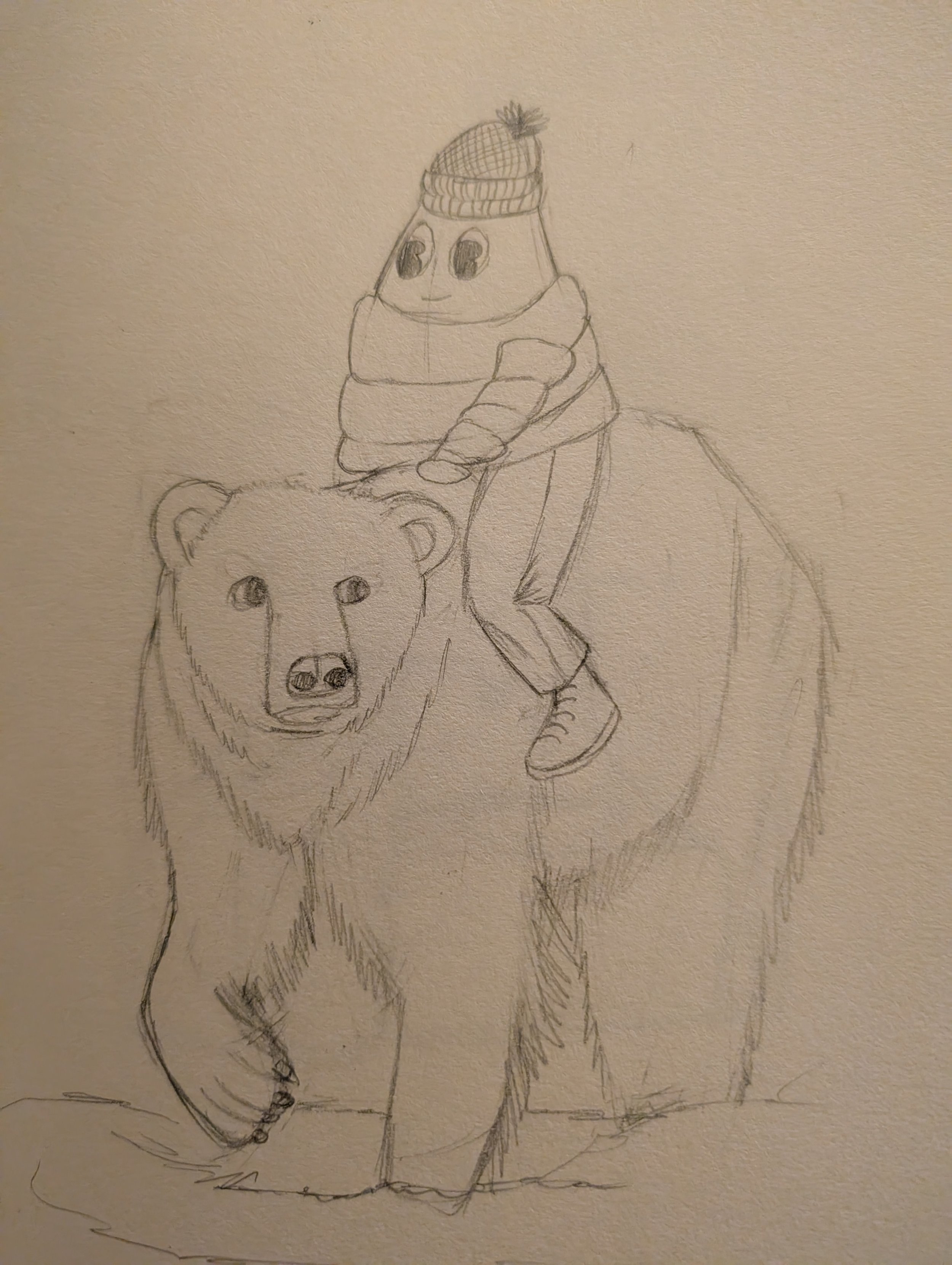01/16/2026 Mango boy riding a polar bear. This one was suggested and is dedicated to 
@dentedprinter