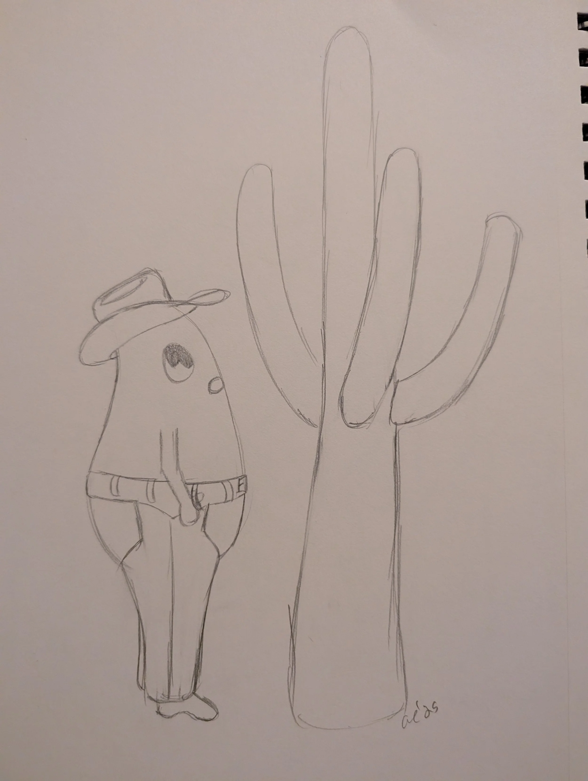 8/28/2025 That's a tall cactus for a little mango boy!