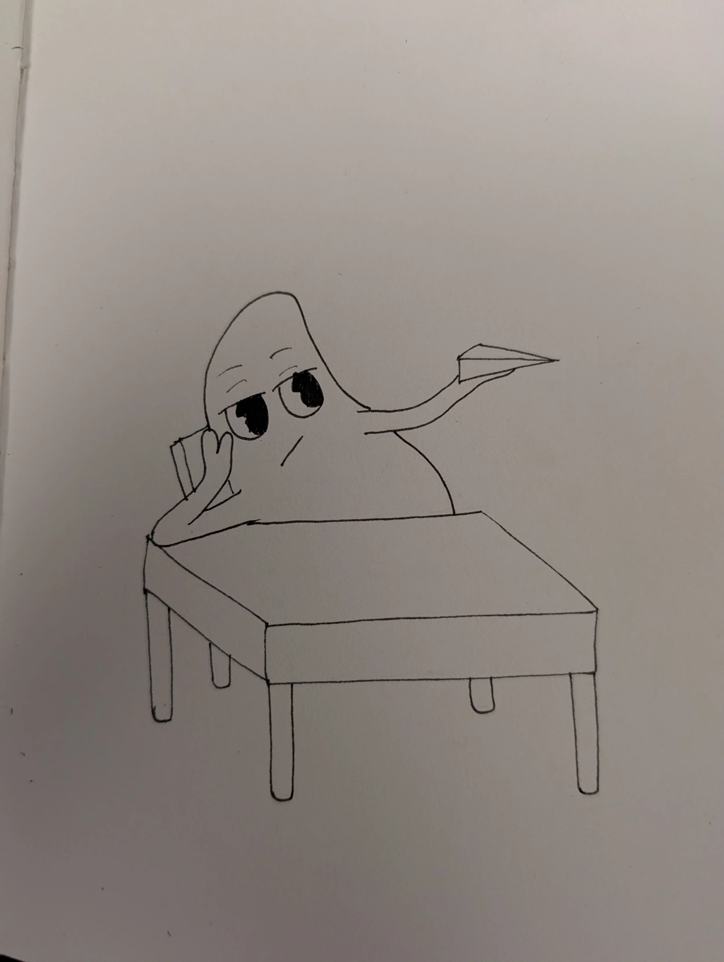 9/15/2025 Mango boy is a bit bored in school.