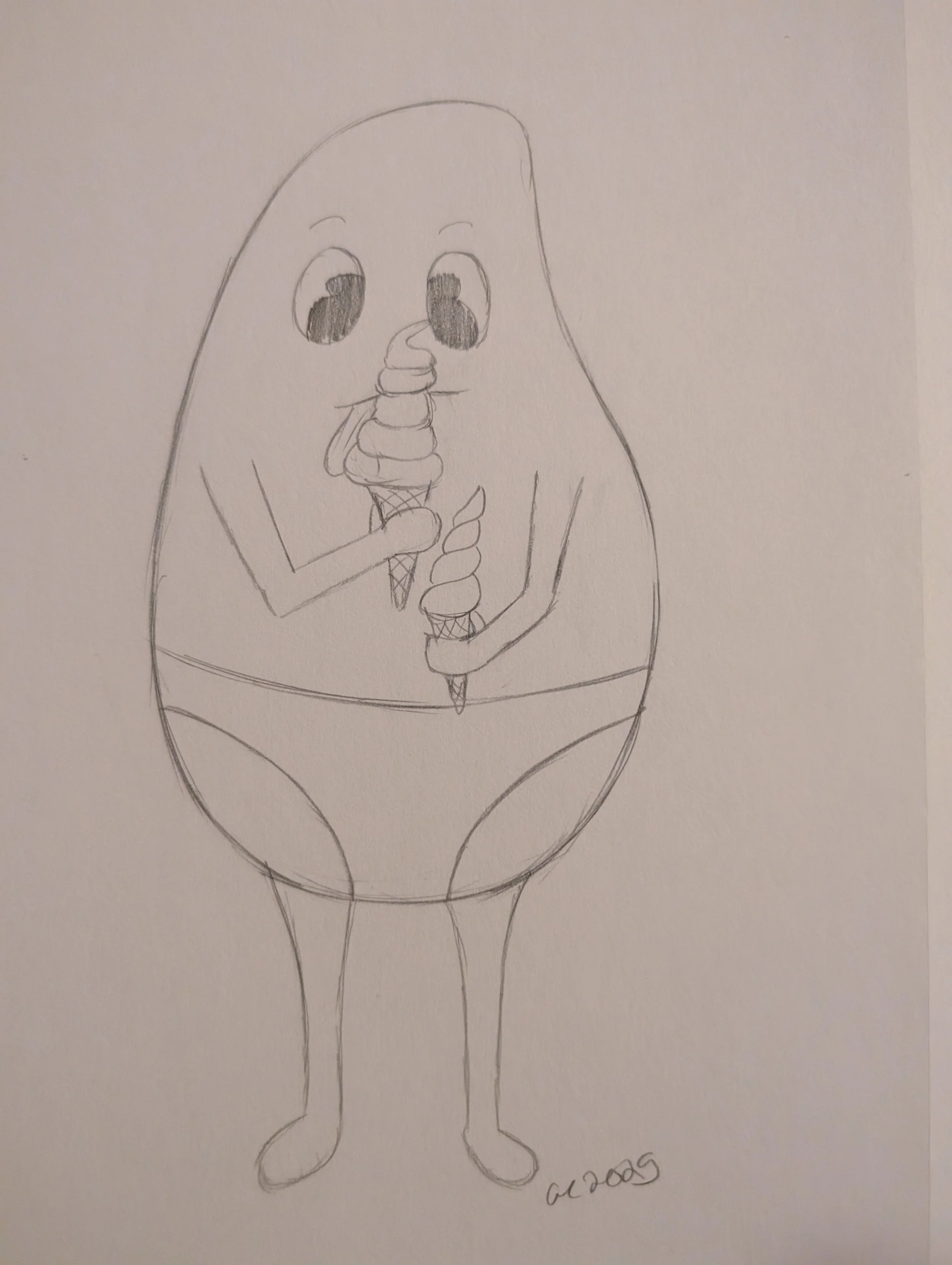 8/19/2025 Hes not screaming, cause he already got his ice cream!