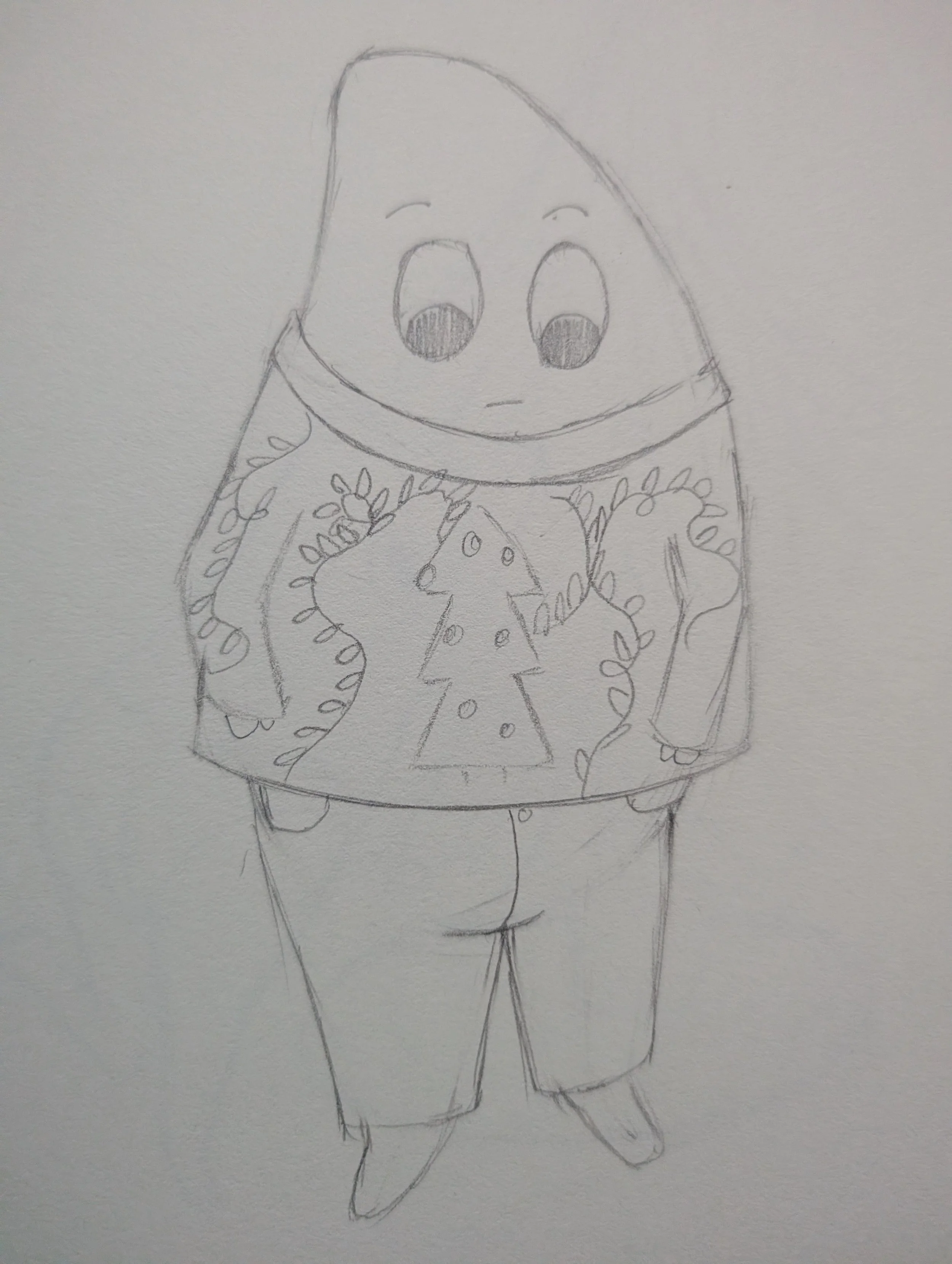 12/13/2025 So mango boy's sweater might be ugly but don't tell him, his grandma made it and he loves her very much and would never tell her how ugly it is.