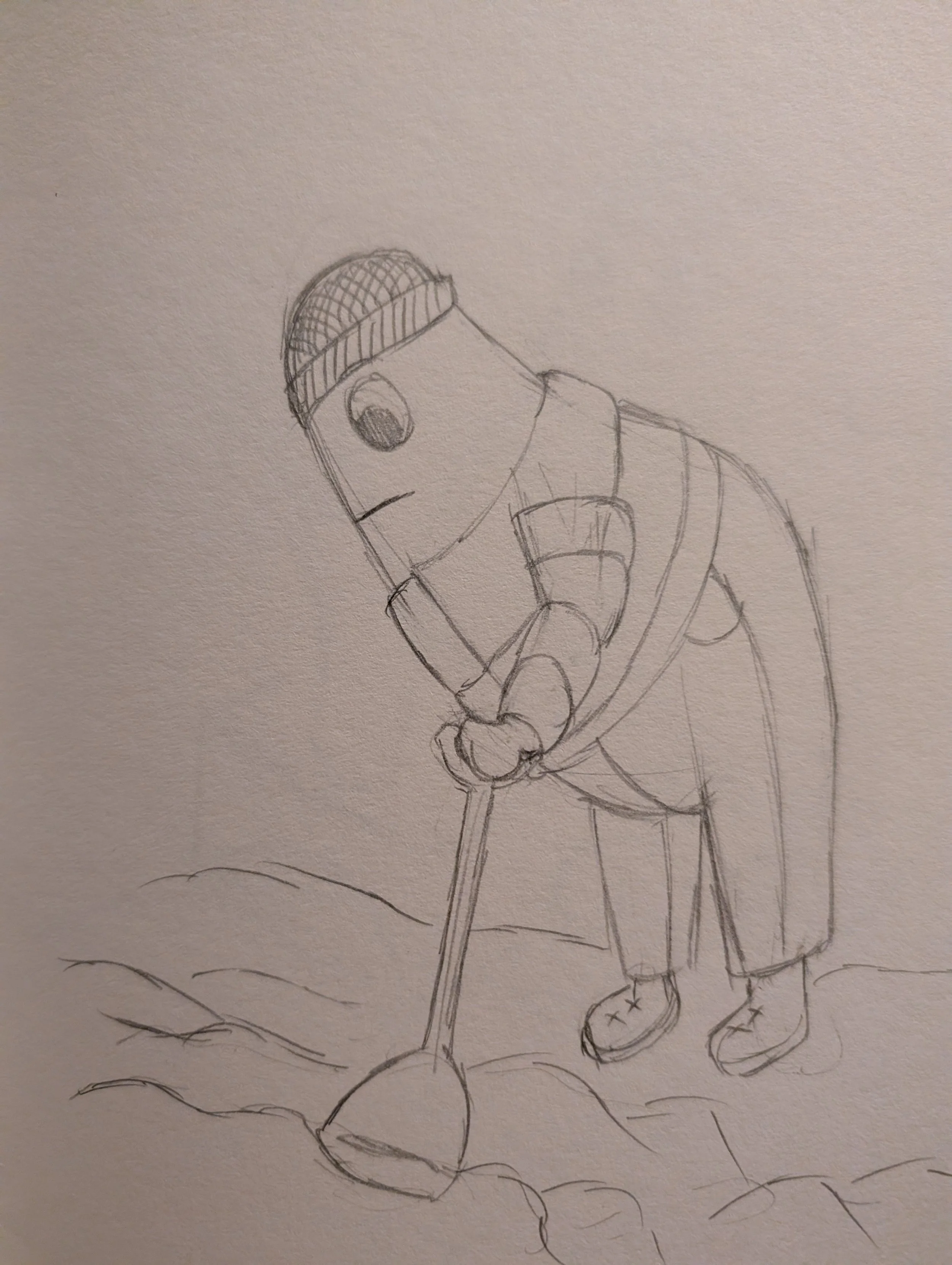 01/20/2026 Shoveling is hard! Mango boy hates this.