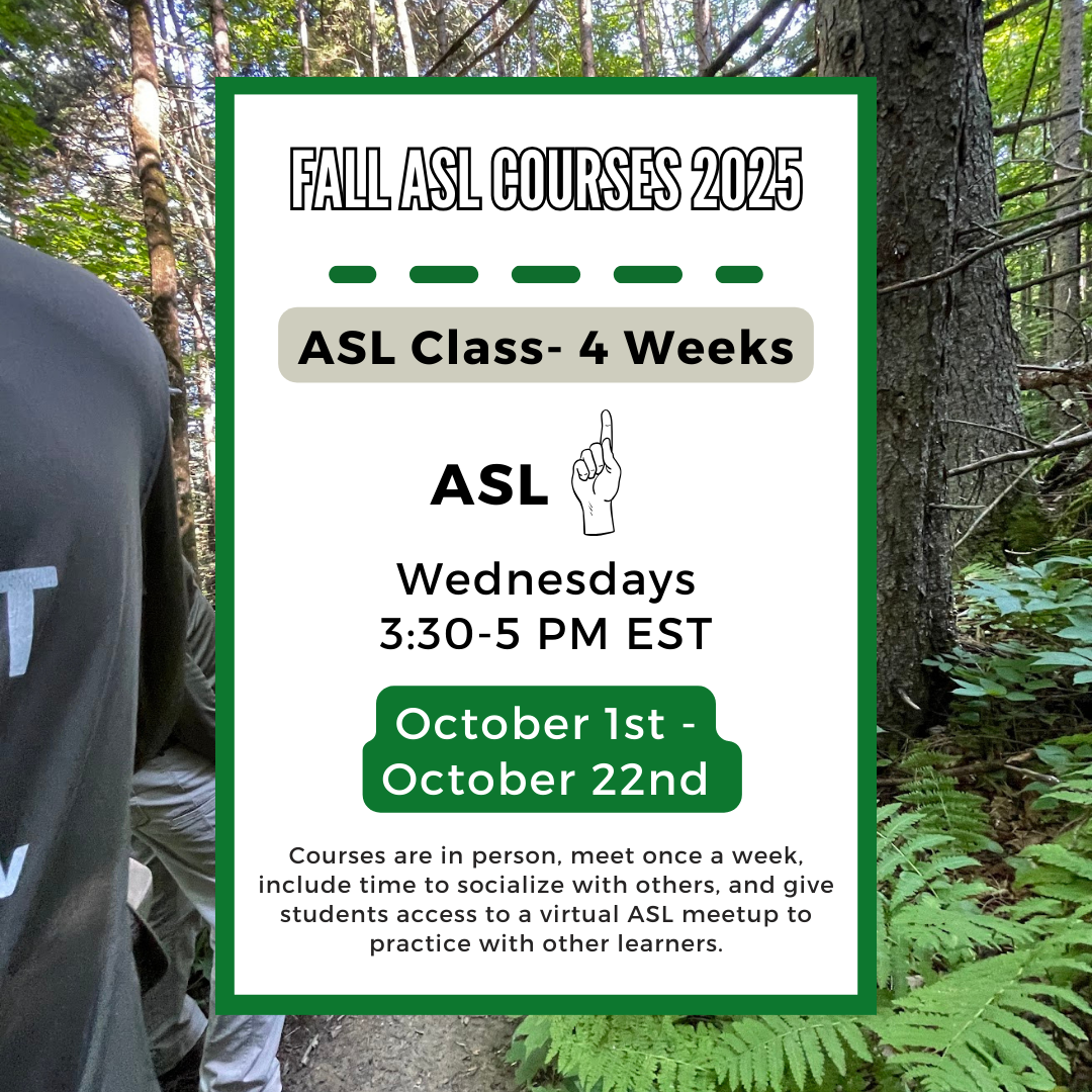ASL Class F: ASL 1.0 (in person)