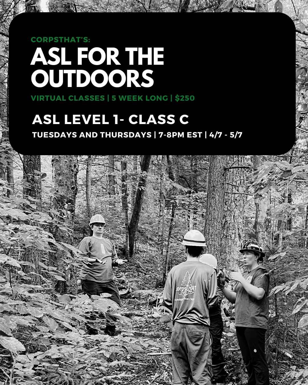 ASL Level 1- Class C (T/T 7pm) 