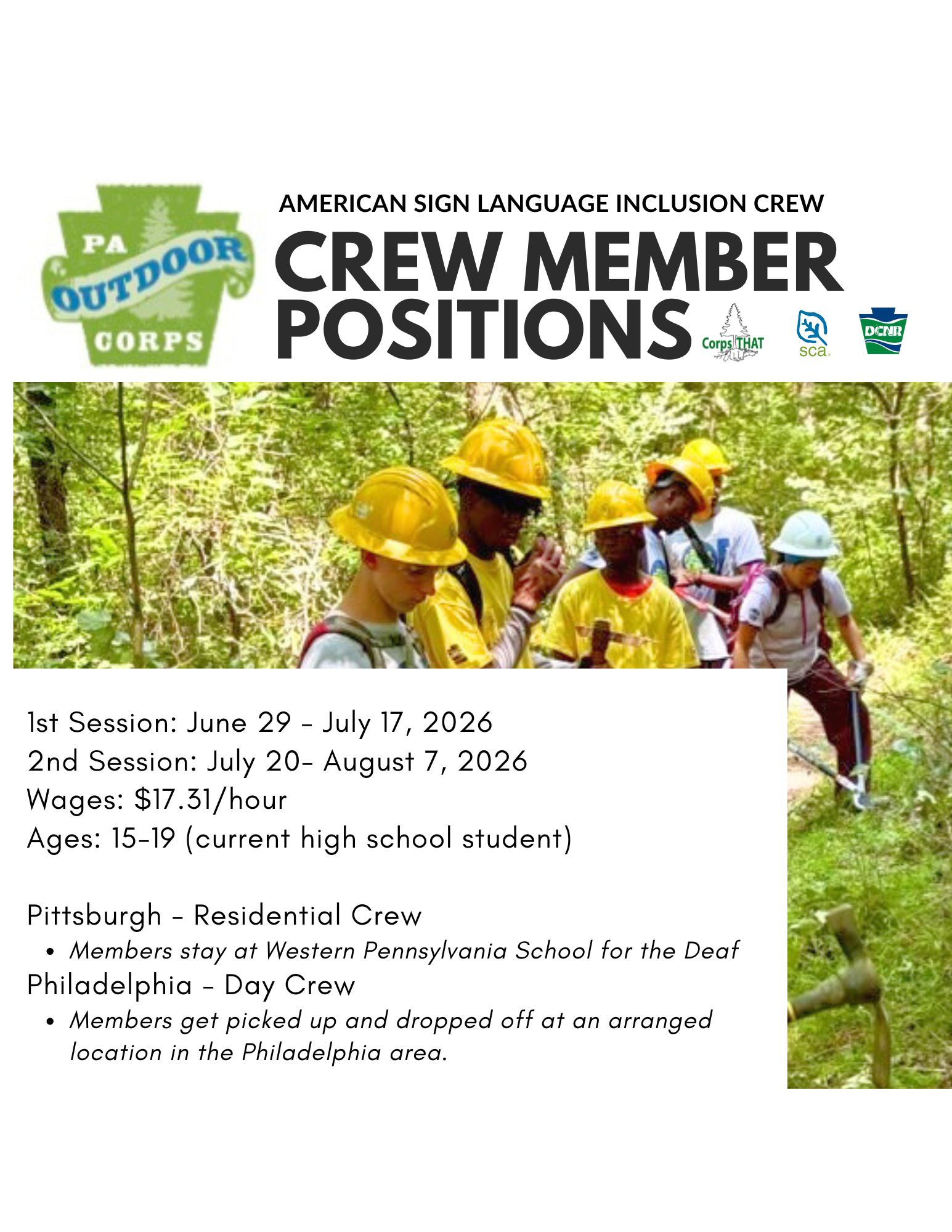 Pennsylvania Outdoor Corps - Corps Member