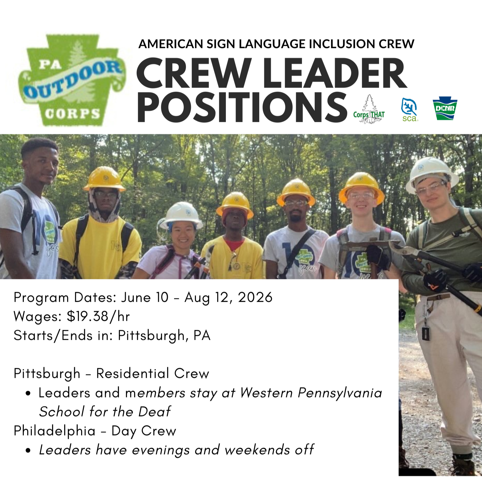 Pennsylvania Outdoor Corps - Crew Leaders