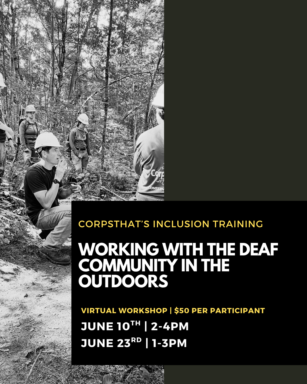 Inclusion Training - Working with the Deaf Community in the Outdoors