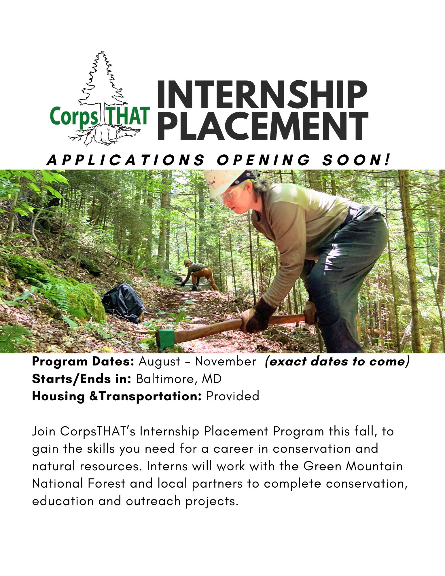 CorpsTHAT Internship Placement Program - Coming Soon