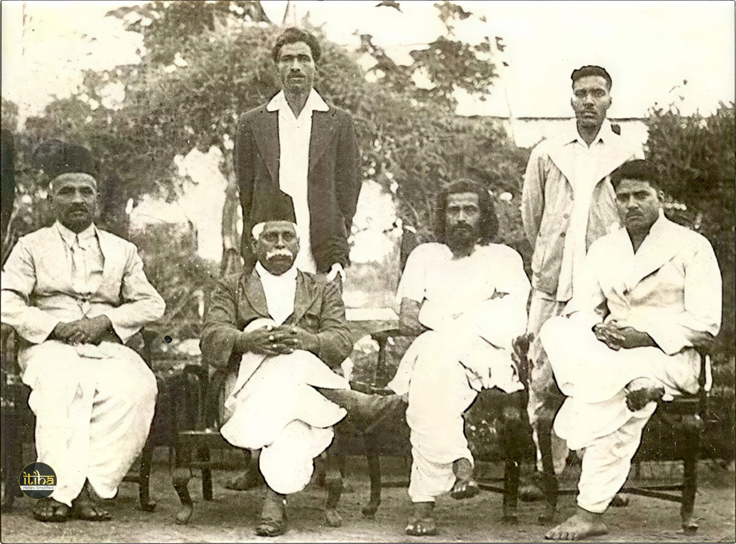 Hedgewar and his initial followers during an RSS meeting in 1939