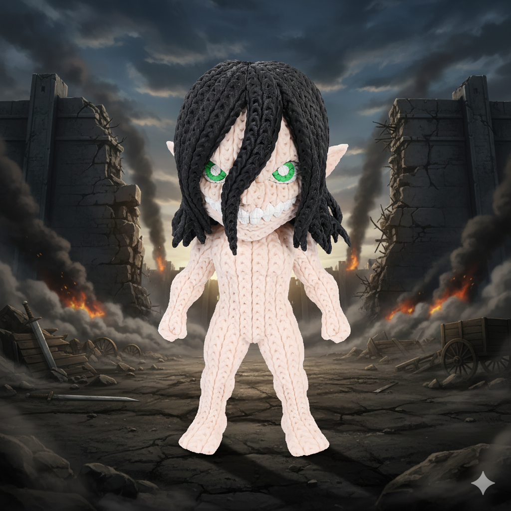 EREN JÄGER TITAN - CROCHET - ATTAQUE DES TITANS