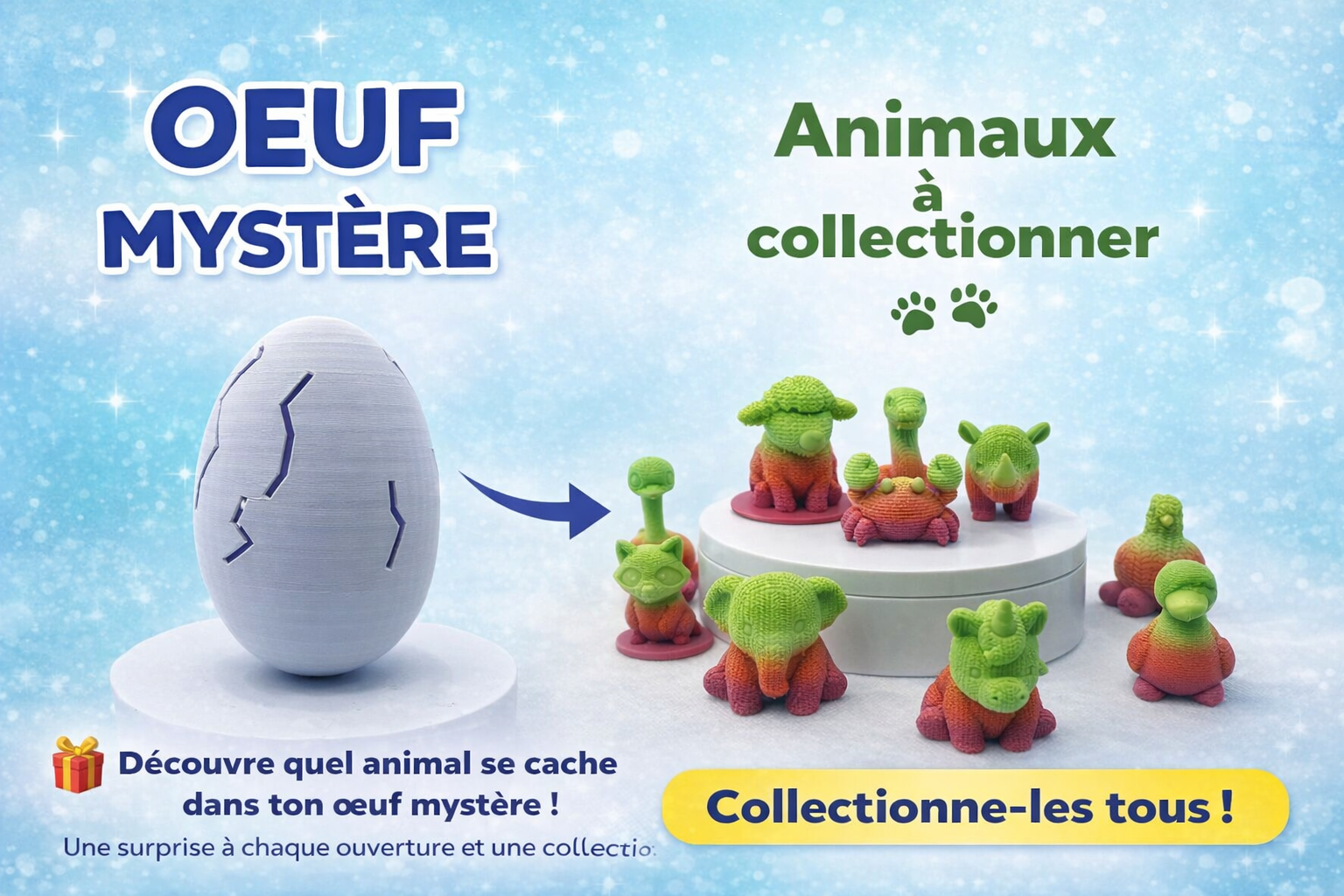 OEUF MYSTERE - ANIMAUX A COLLECTIONNER