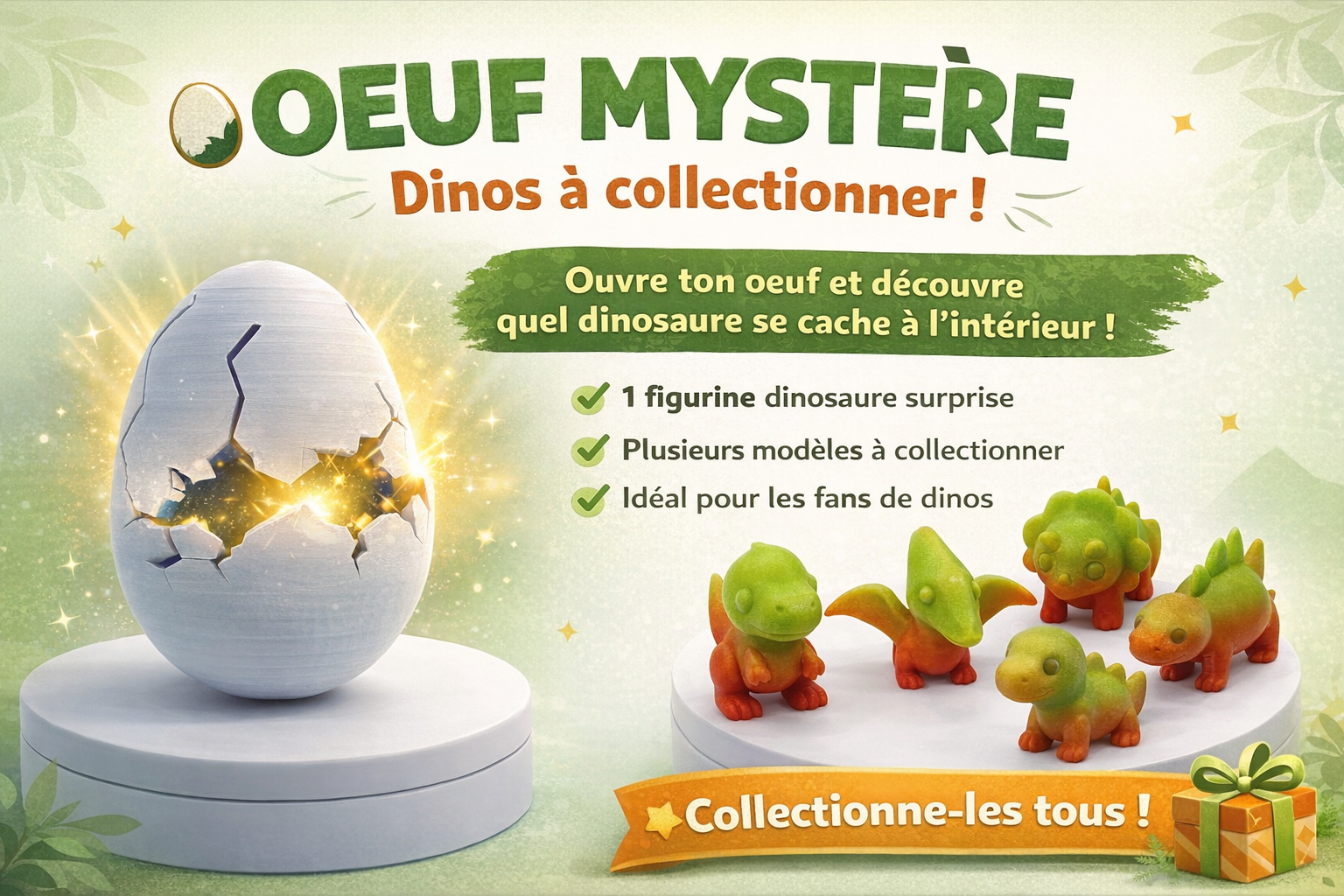 OEUF MYSTERE - DINOS A COLLECTIONNER