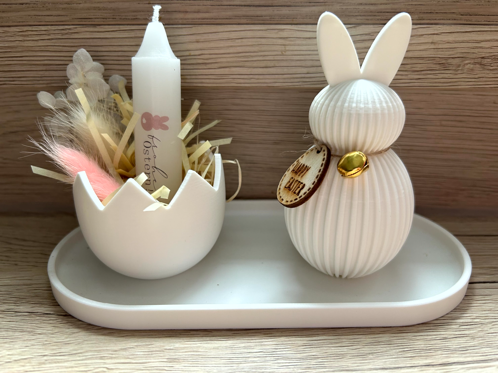 PLATEAU LAPIN ET 1/2 OEUF - PAQUES