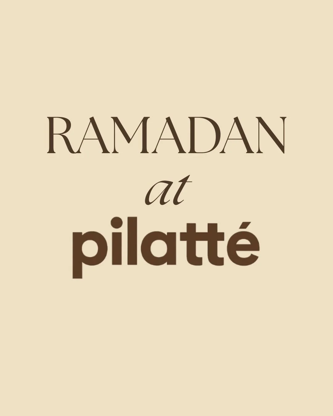 🌙✨Ramadan Mubarak from Pilatt&eacute; ✨🌙

Our Pilates sessions will run on adjusted timings to accommodate fasting hours. Please check the updated timetable on the app! 
Scroll to check our cafe timings and some Ramadan special drinks! 🍵☕️