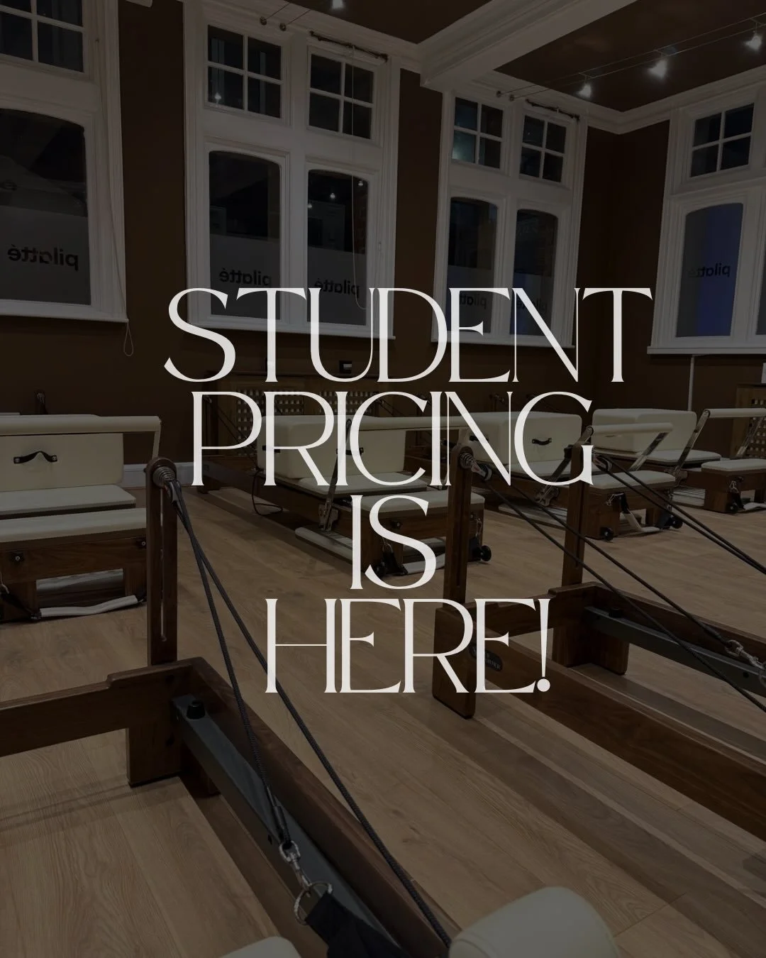 Student life can be busy, so your movement routine should feel like a reset, not another task 🤎

Our exclusive student offer is designed to help you move and feel your best with reformer Pilates at a more accessible price.

Whether you&rsquo;re look