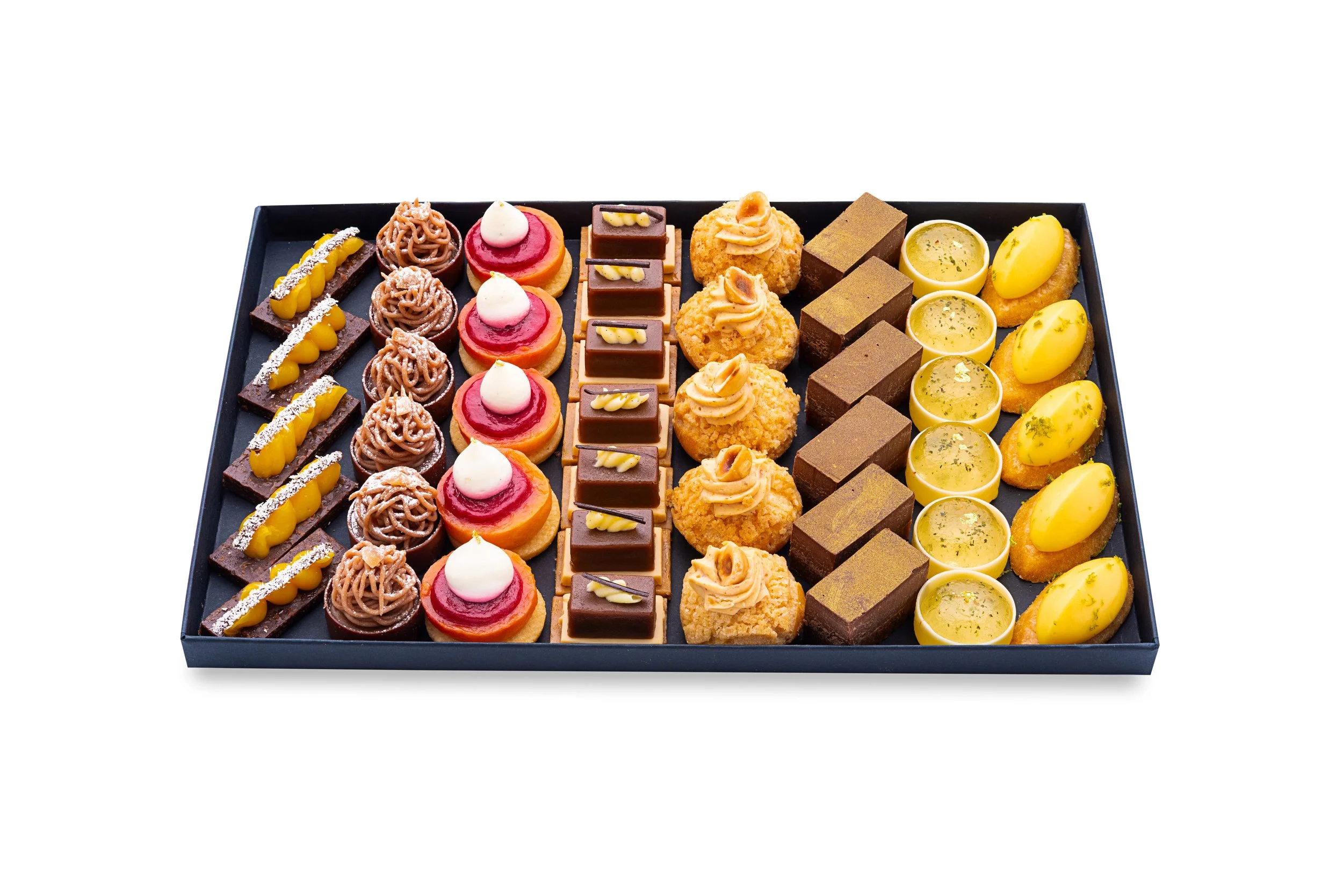 Notre-Dame tray of assorted sweet petits fours by Curty's, hand-crafted in Paris