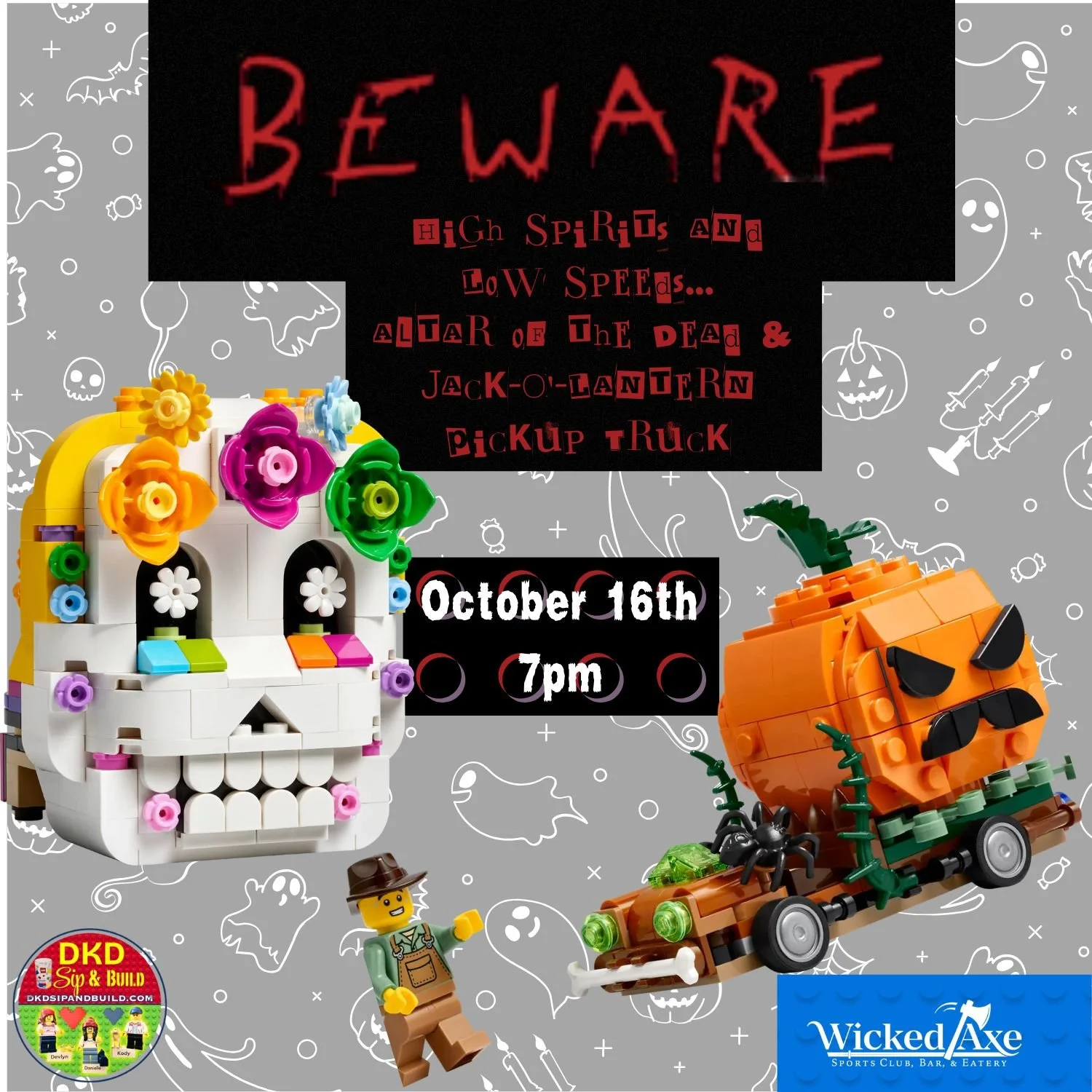 Wicked Axe - High Spirits and Low Speeds...Altar of the Dead and Jack-O'-Lantern Pickup Truck