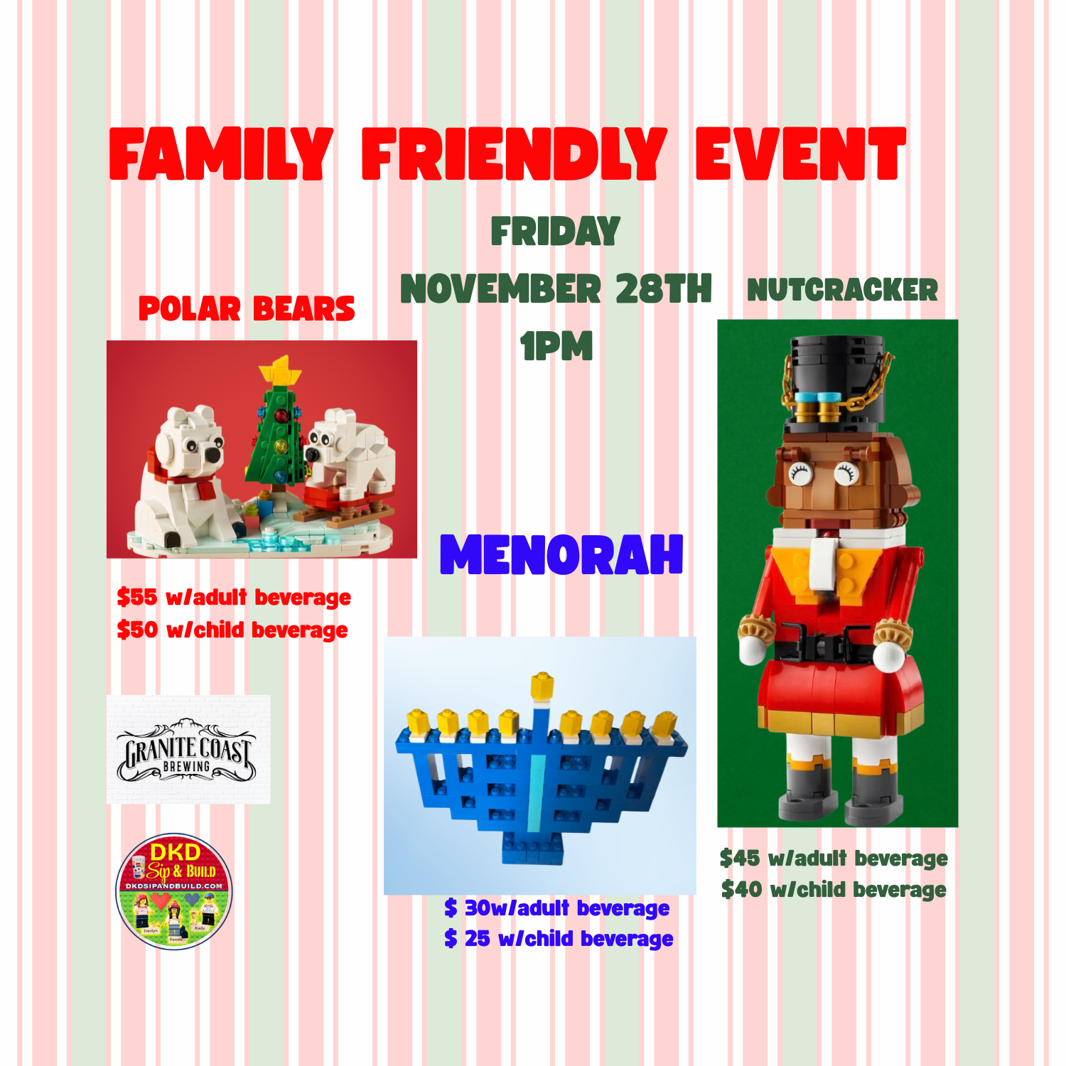 Granite Coast Brewing Company - Family Friendly Polar Bears, Menorah &amp; Nutcracker