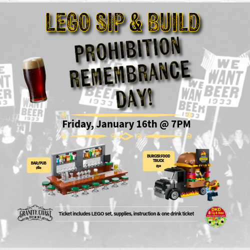 Granite Coast Brewing Company - Prohibition Remembrance Day Lego Build