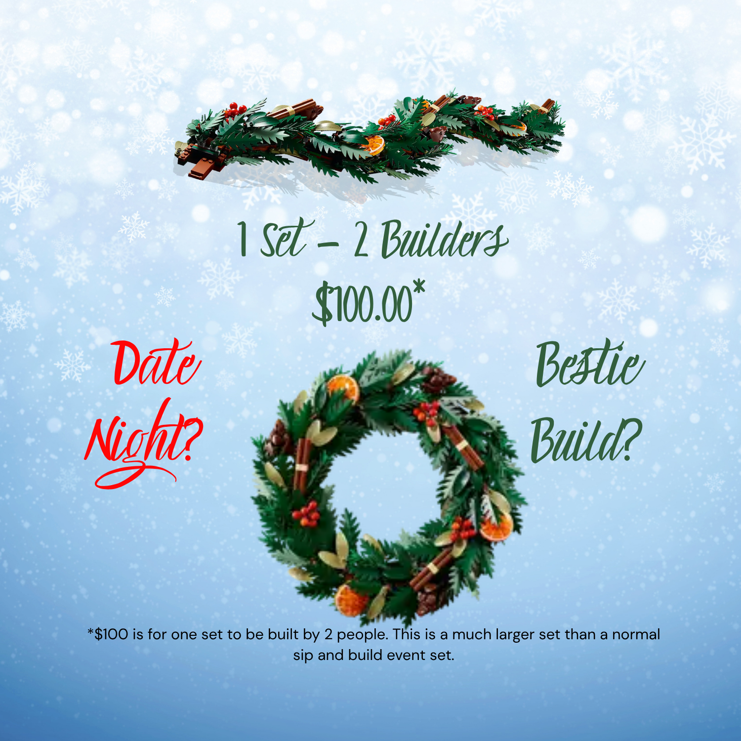 11/13/2025 Wicked Axe - Holiday Date Night/Bestie Build - Wreath or Santa's Delivery Truck