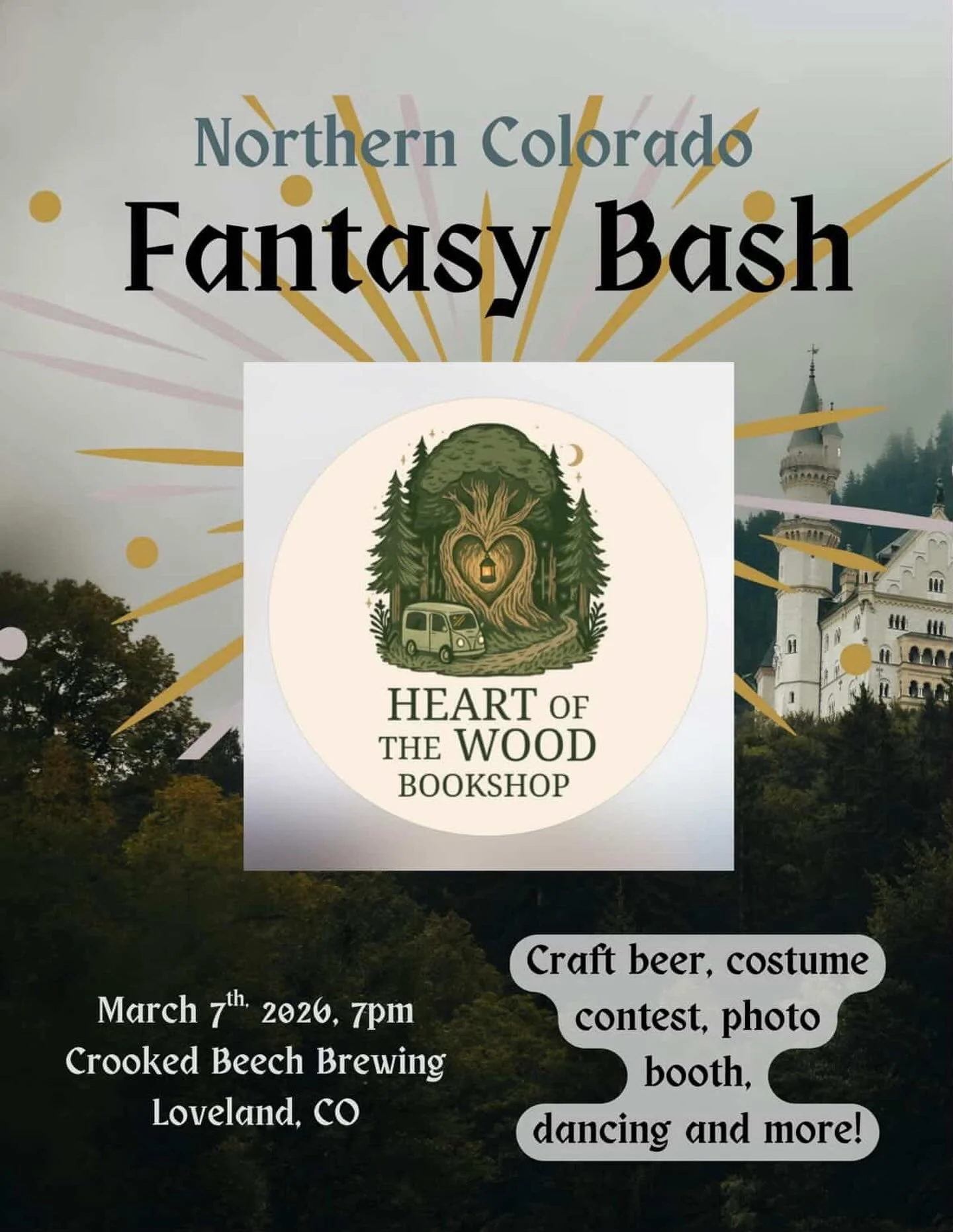 ✨ Hear ye, hear ye! Do you long for a night to abandon the woes of the modern world and bask in your inner whimsiness?

🧚 Join our shop and many others at Fantasy Bash NEXT Saturday, March 7th at Crooked Beech Brewing in Loveland from 7-10pm!

💜 Th