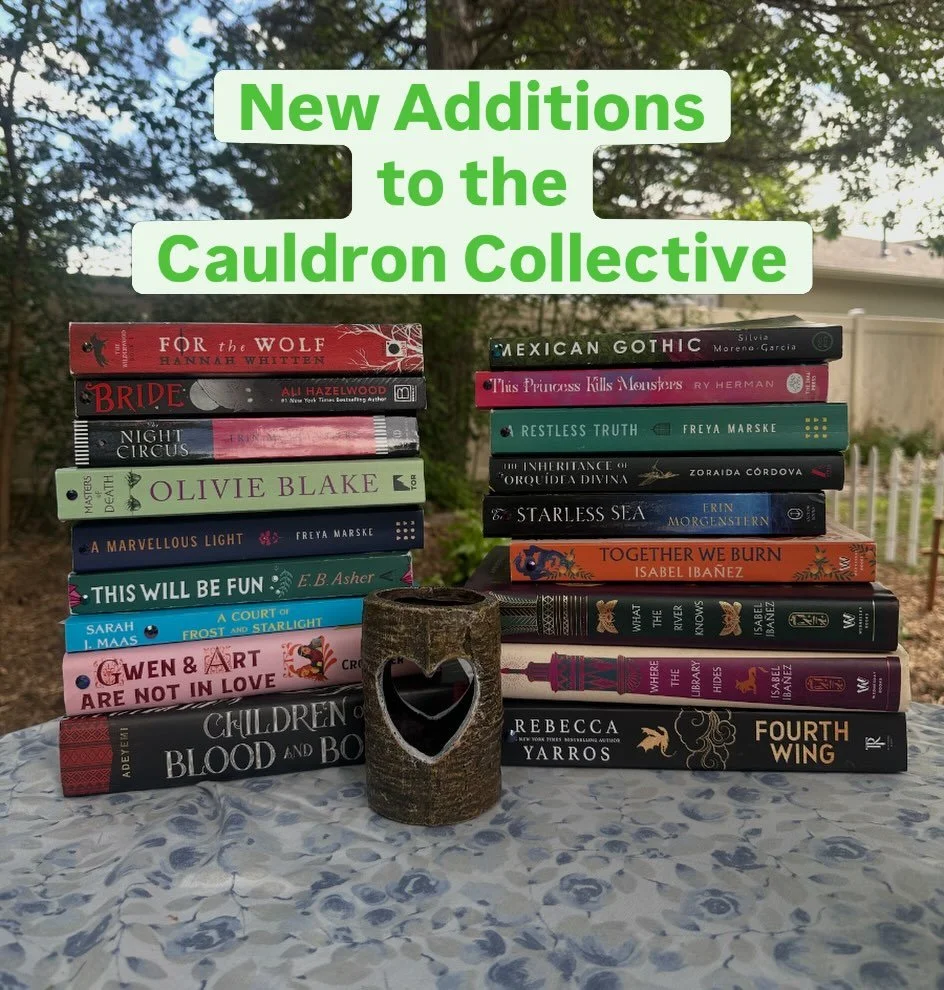 ✨Our newest additions to our Cauldron Collective! 

🤨Wondering what the &ldquo;Cauldron Collective&rdquo; is? We have a program where yall can exchange books you have for one of our books!

📚For every 3 new/gently used fantasy or sci-fi books you d