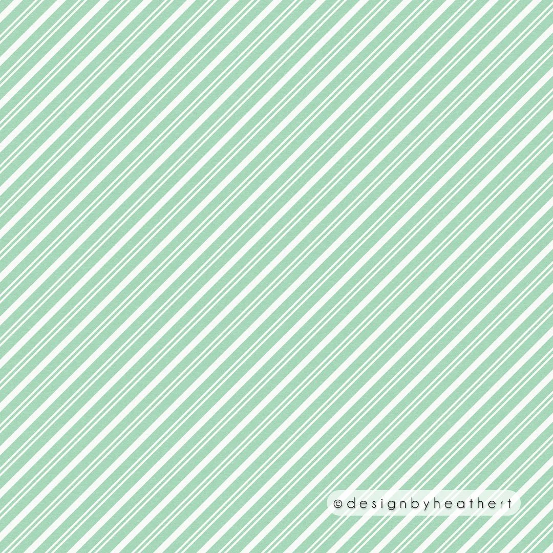 Duo green and white diagonal stripes.