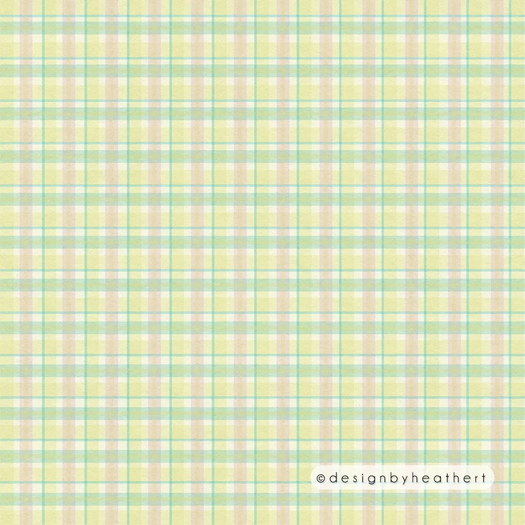 Lemon collection plaid (Yellow, cream, green, pink)