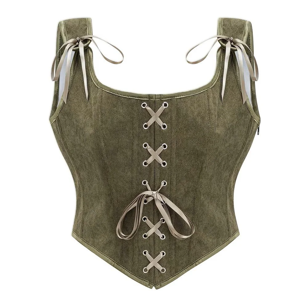 🌳Woodland Whispers Lace-Up Corset