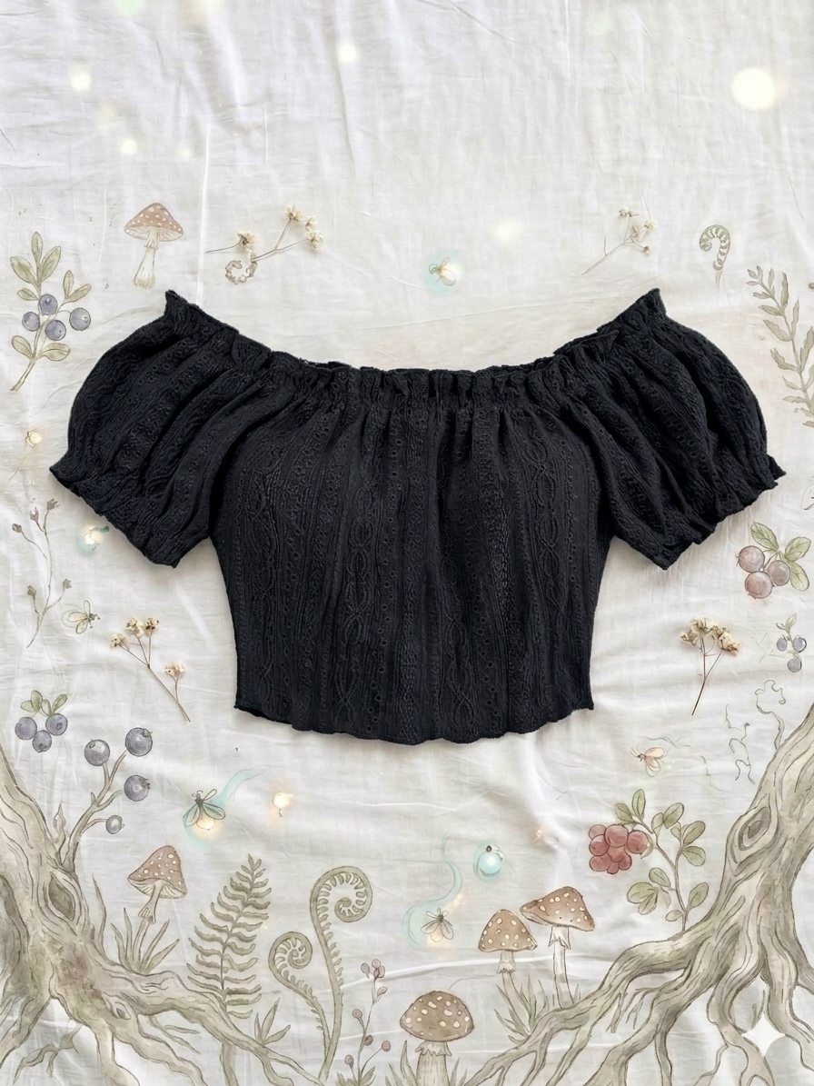 Eyelet Meadow Off-the-Shoulder Eyelet Top
