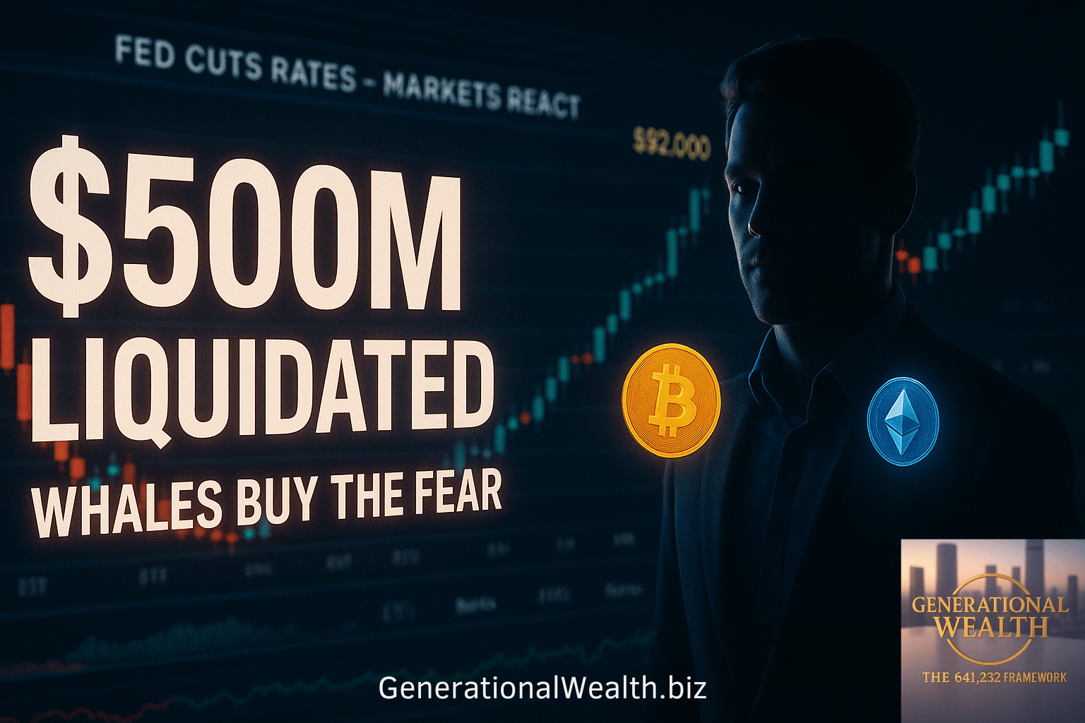 Bitcoin Survives Fed Shock as Whales Accumulate During $500 Million Liquidation Event