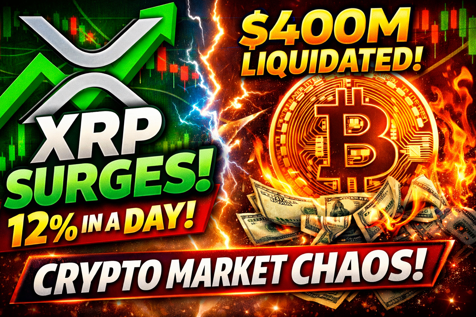 XRP Surges 12% as Crypto Markets Enter a Volatile Reset