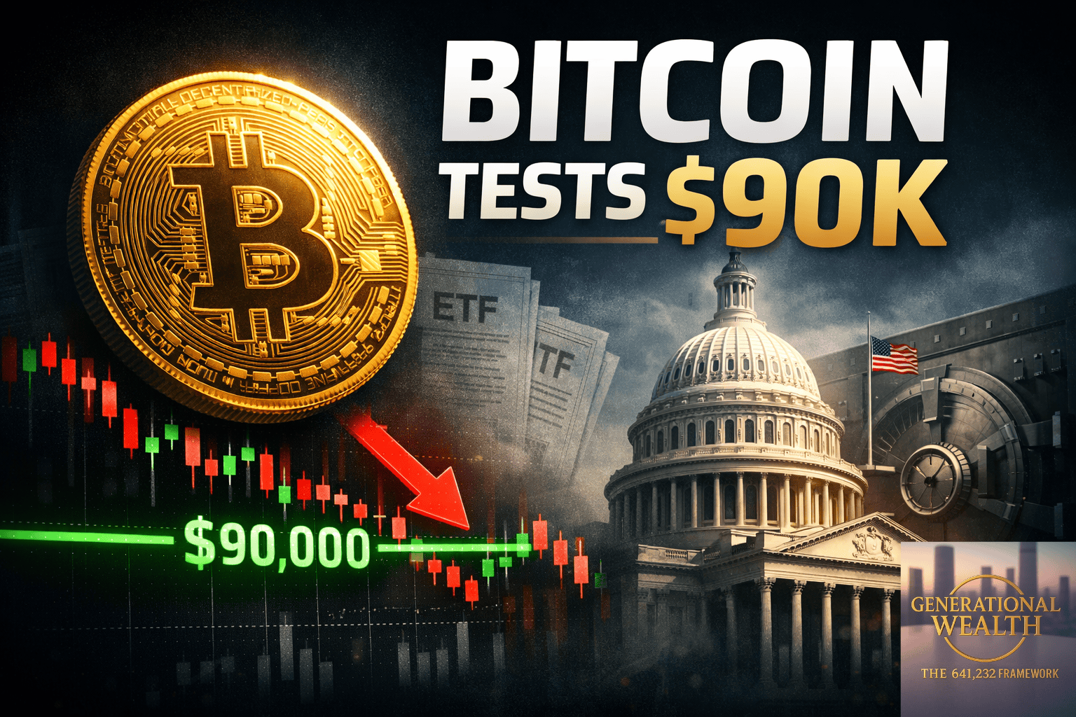 Bitcoin Tests $90,000 Support as ETF Outflows Continue and States Eye Crypto Reserves