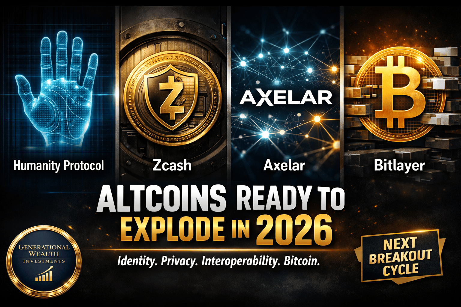 Altcoins Set to Explode in 2026: Humanity Protocol, Zcash, Axelar, and Bitlayer Lead the Charge