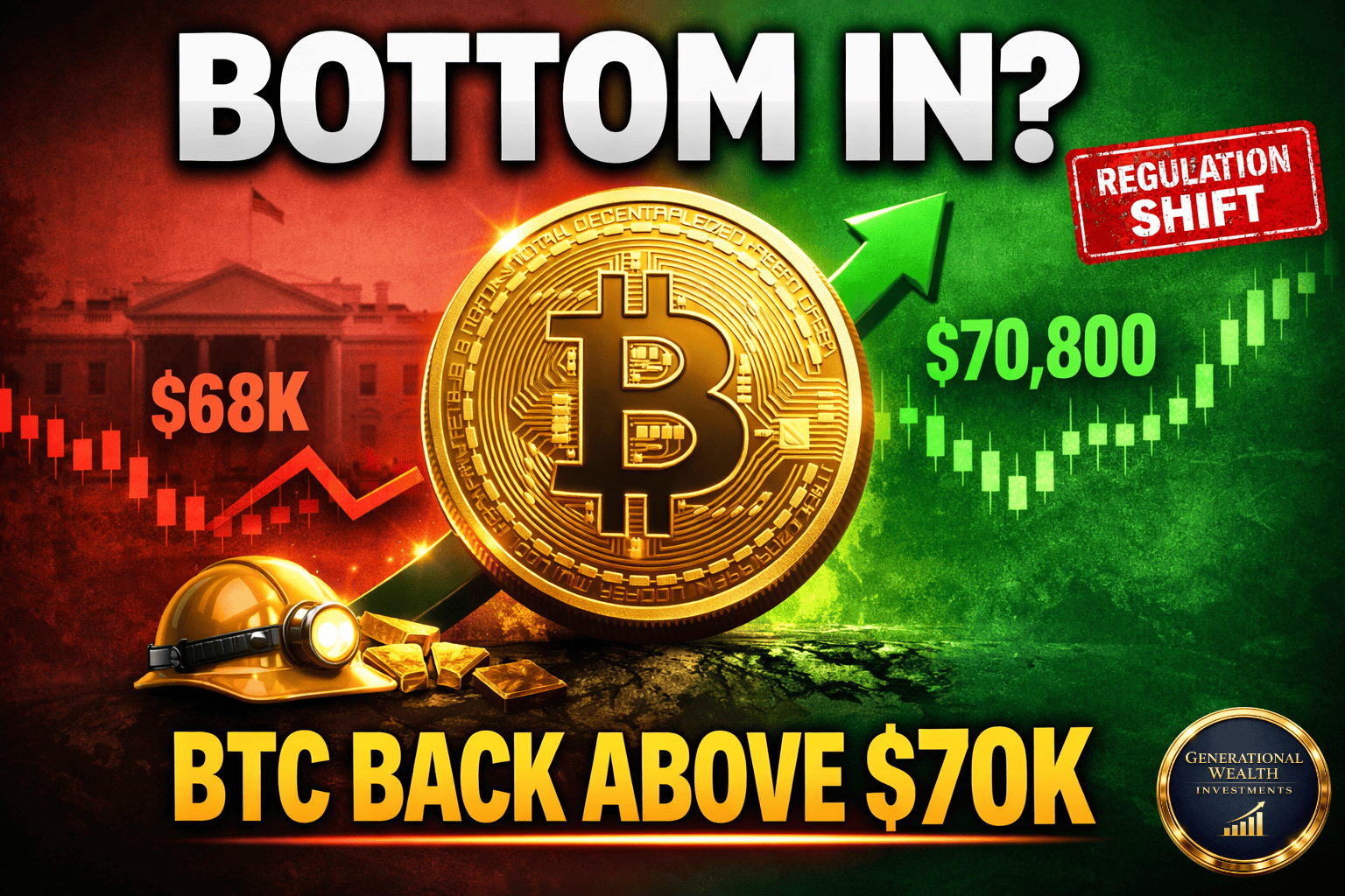 🚀 Bitcoin Reclaims $70,800 as White House Stablecoin Talks Heat Up — Is a Market Bottom Forming?