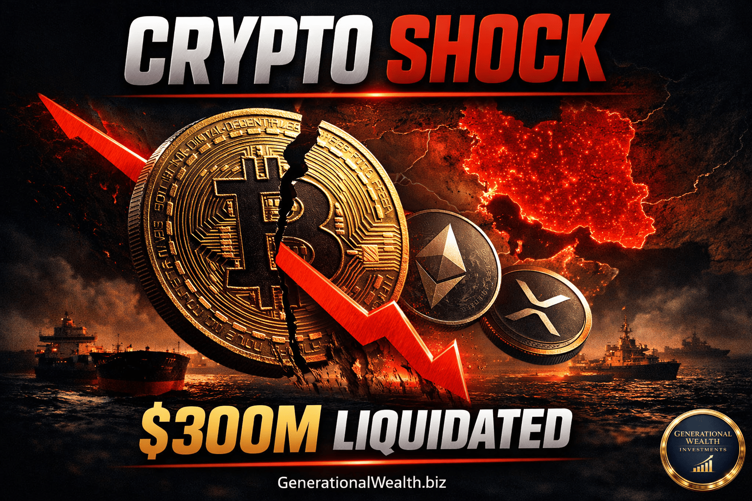 Bitcoin Drops Below $69,200 as Geopolitical Tensions Trigger $300M Liquidations