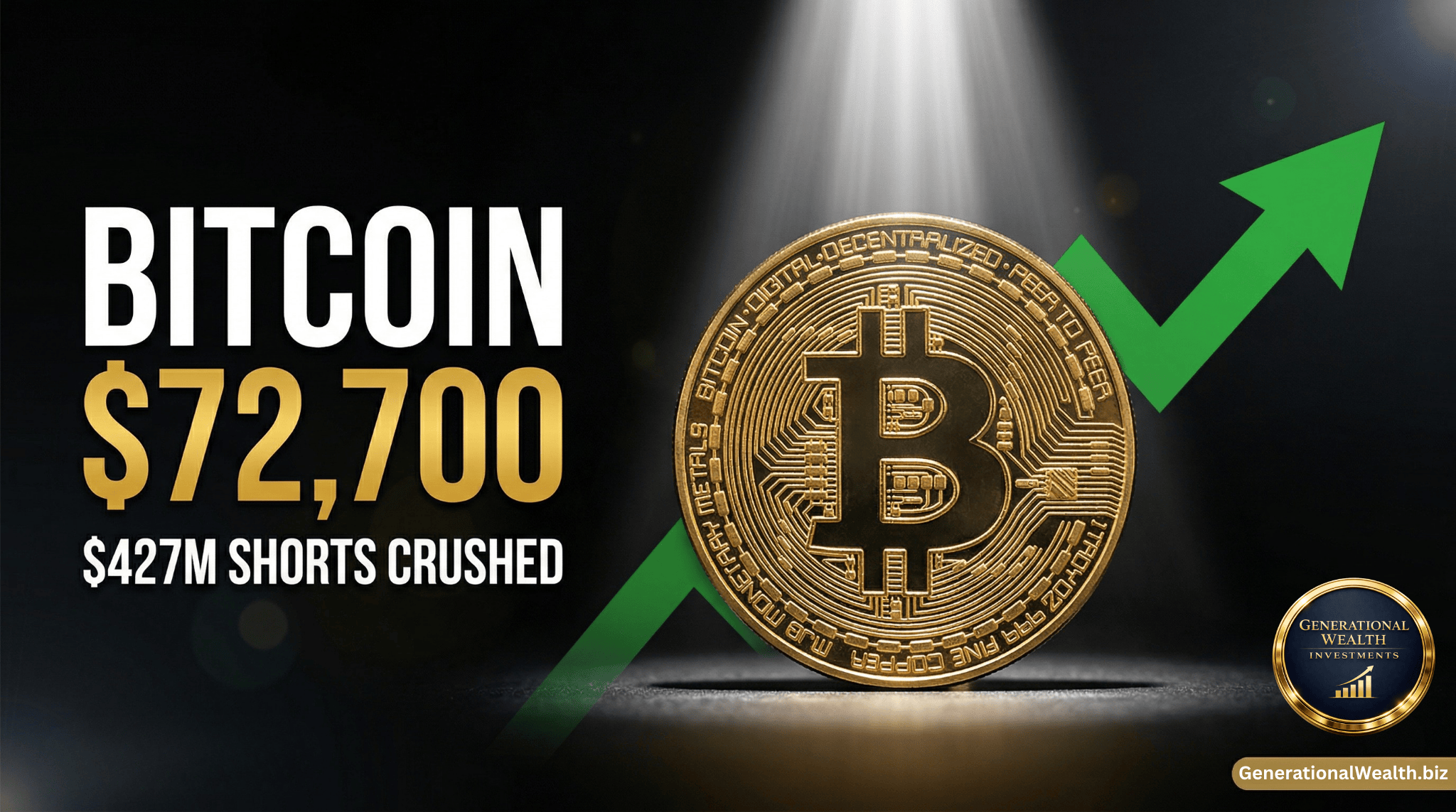 Bitcoin Surges Past $72,000 as Ceasefire News Crushes $427M in Shorts — Ethereum and XRP Follow