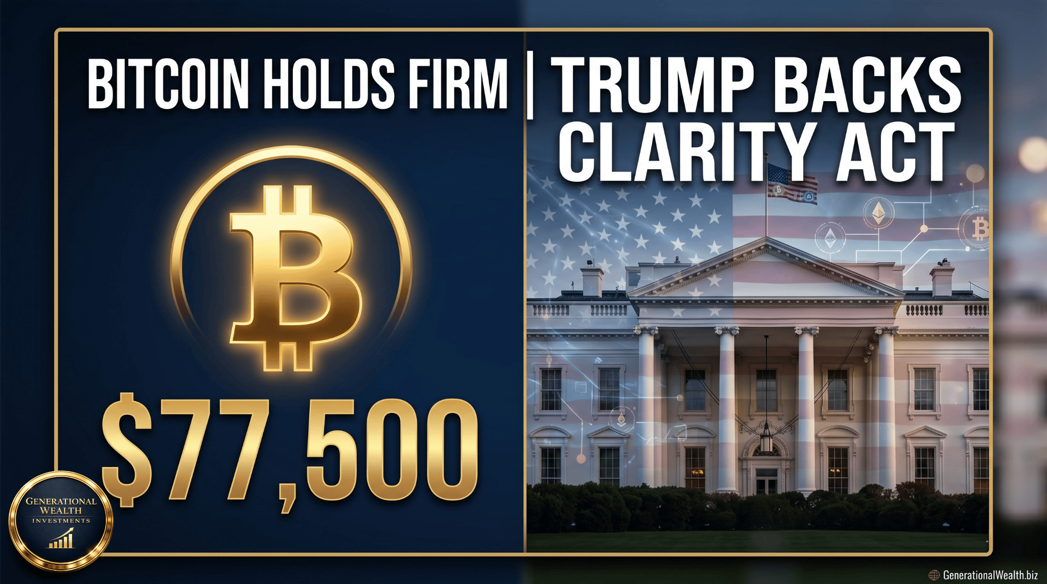 Bitcoin Holds $77,500 as Trump Backs Clarity Act and Litecoin Rewrites 3 Hours of History