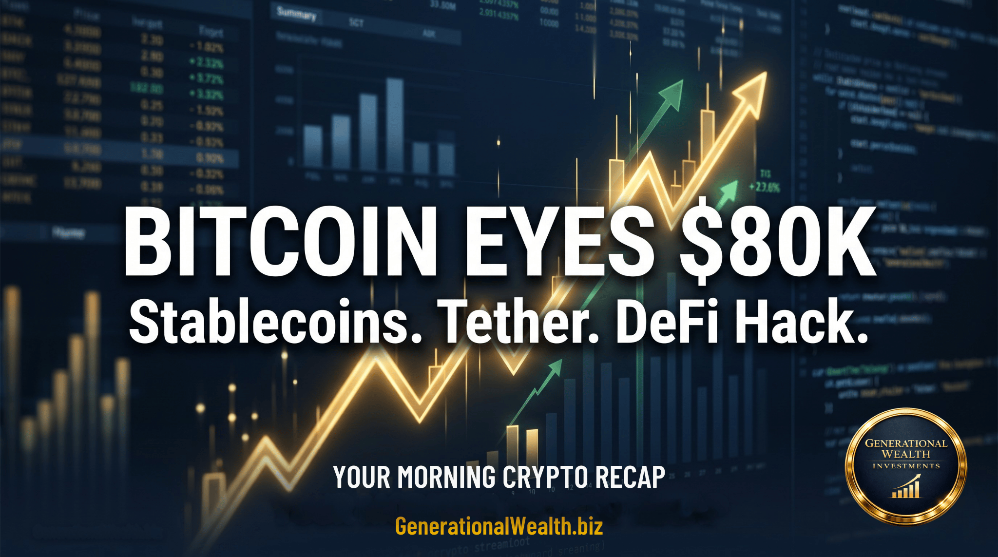 Bitcoin Eyes $80K, Stablecoin Rules Advance, and Tether Posts $1B Profit
