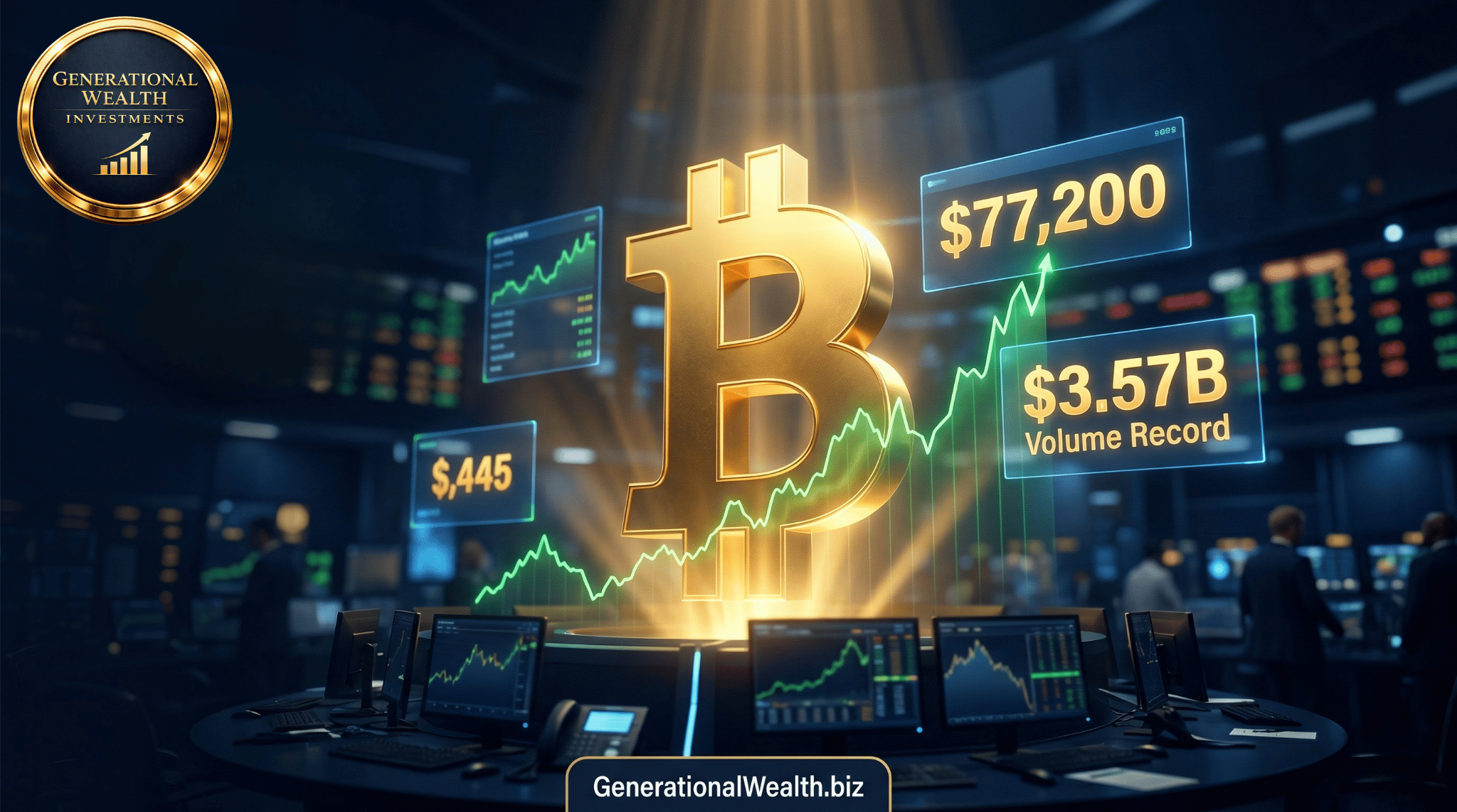 Bitcoin Rebounds Above $77,000 as Tokenized Equities Shatter Volume Records — What It Means for Investors