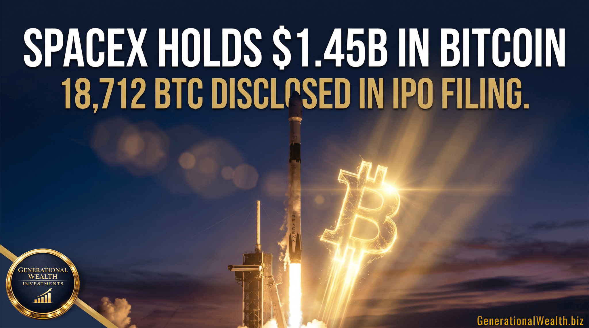 SpaceX Holds 18,712 Bitcoin: What the IPO Filing Means for Crypto Markets