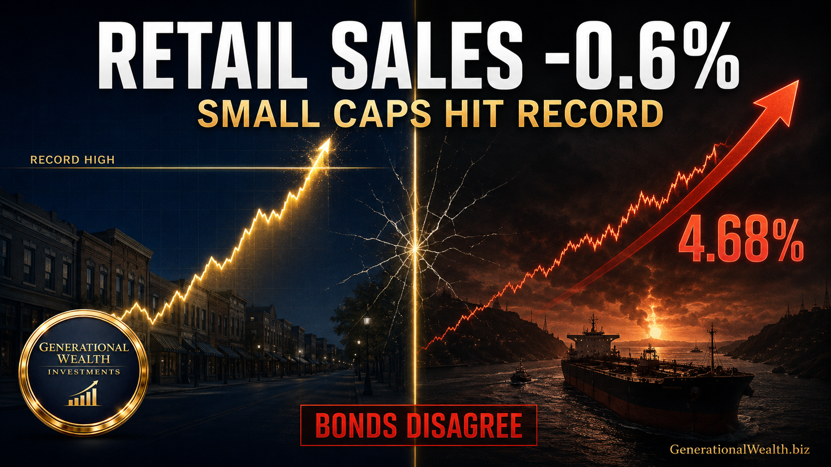 Retail Sales Fell 0.6% and Small Caps Closed at a Record. The Bond Market Didn't Buy It.