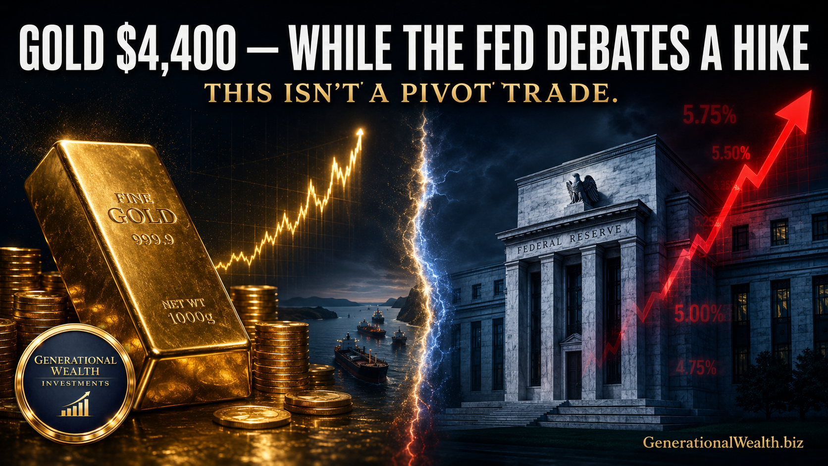Gold Pushes Above $4,400 While the Fed Debates a Rate Hike — Here's Why That Isn't a Contradiction