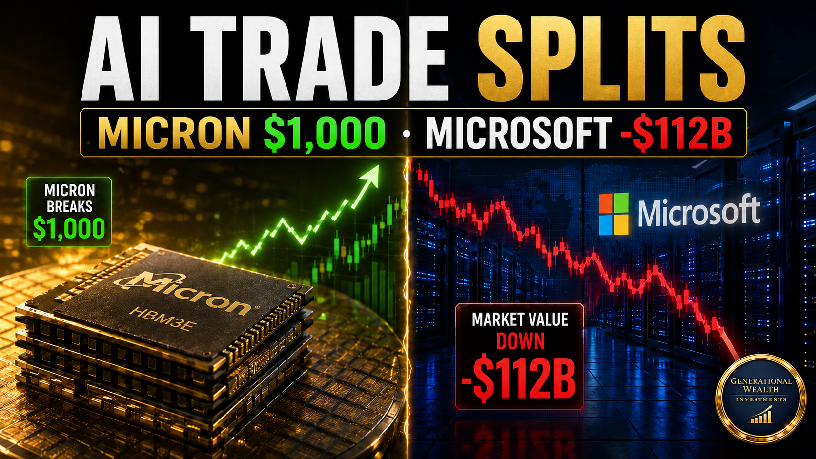 Micron Hits $1,000 as Microsoft Loses $112 Billion