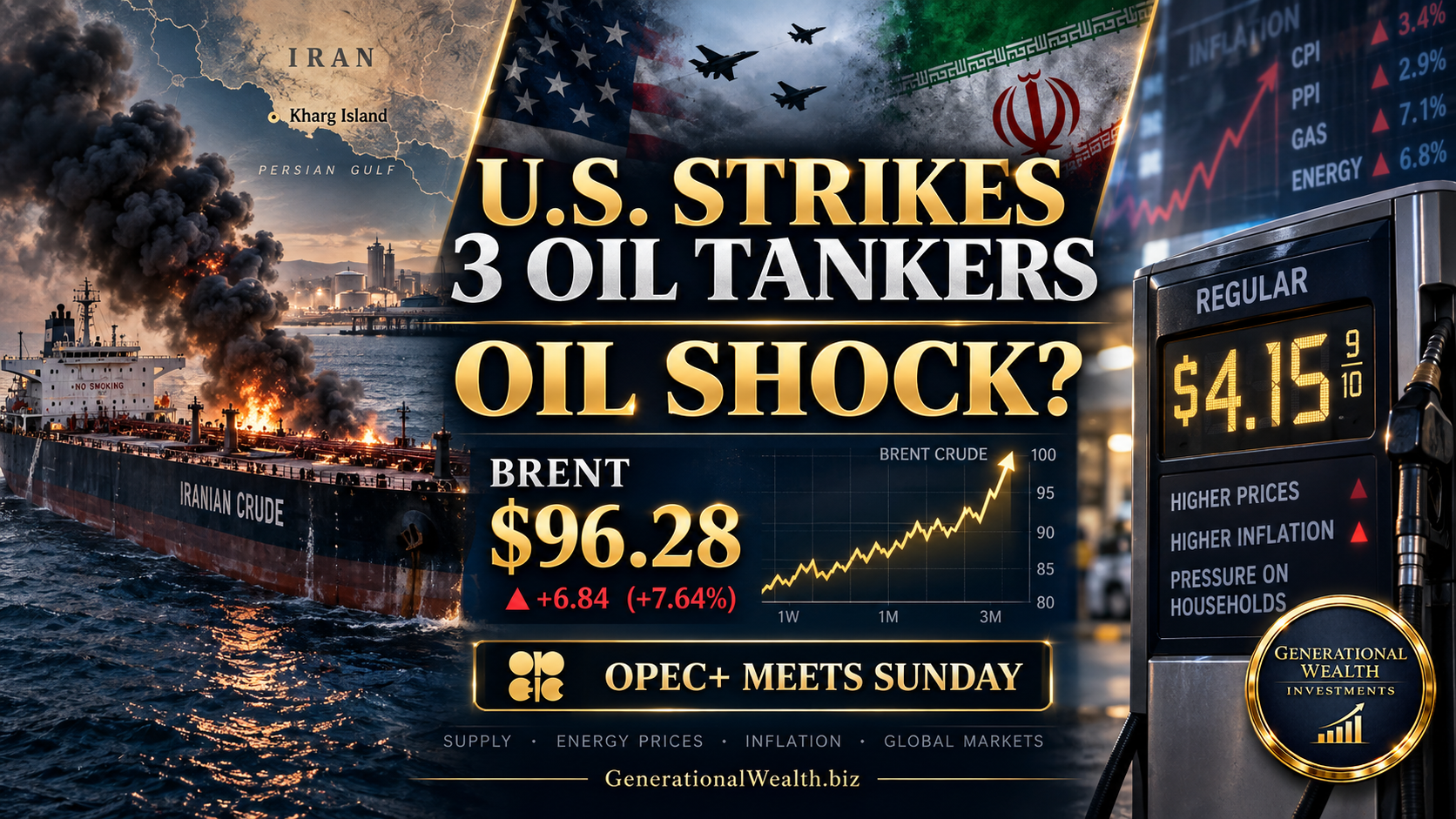 U.S. Strikes 3 Iranian Oil Tankers as Oil Risk Rises