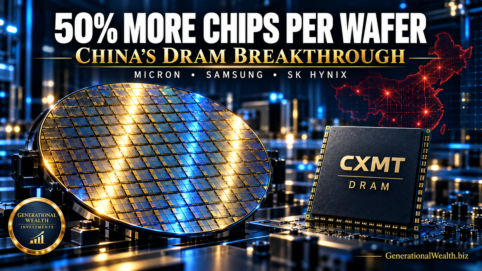 China’s DRAM Breakthrough: 50% More Dies Per Wafer